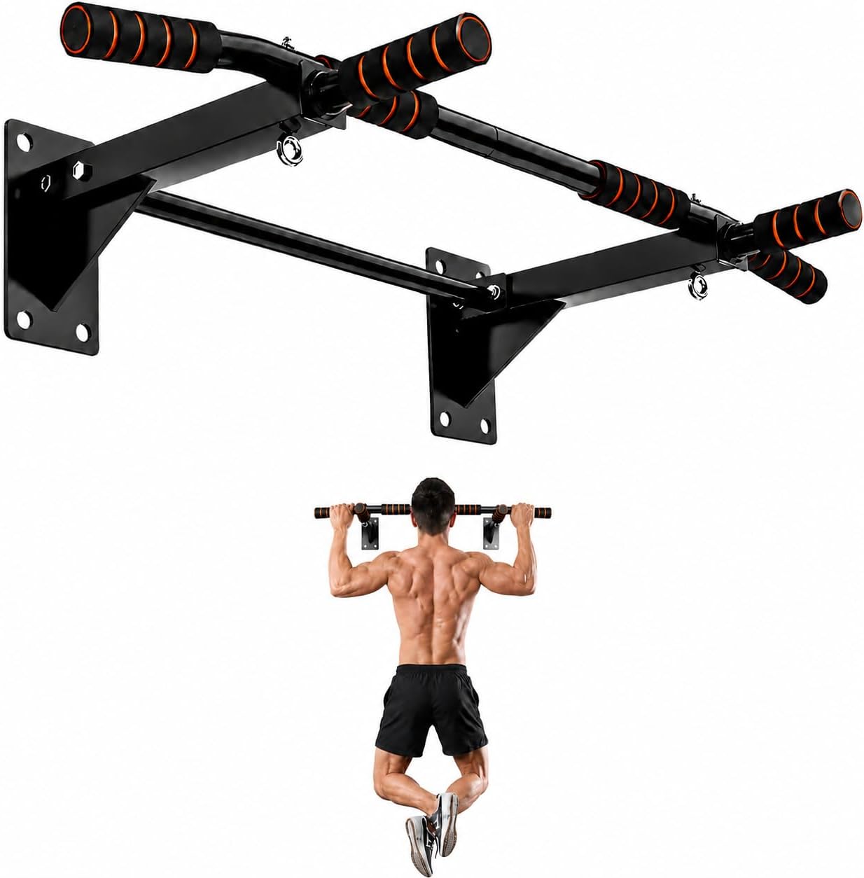 Pull Up Bar - Pull-Up Bar for Home Gym, Wall-Mounted