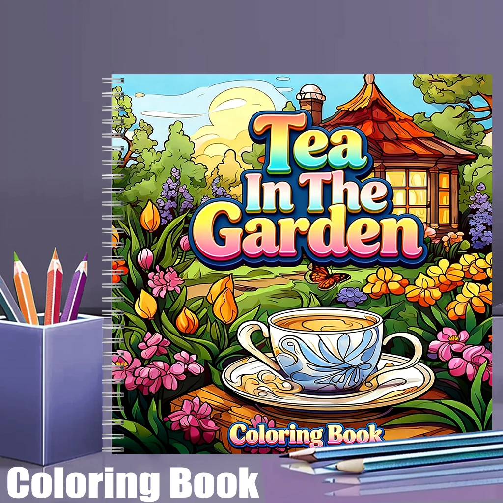 Tea In The Gardens Coloring Bo - Chalk Bag recension och pris